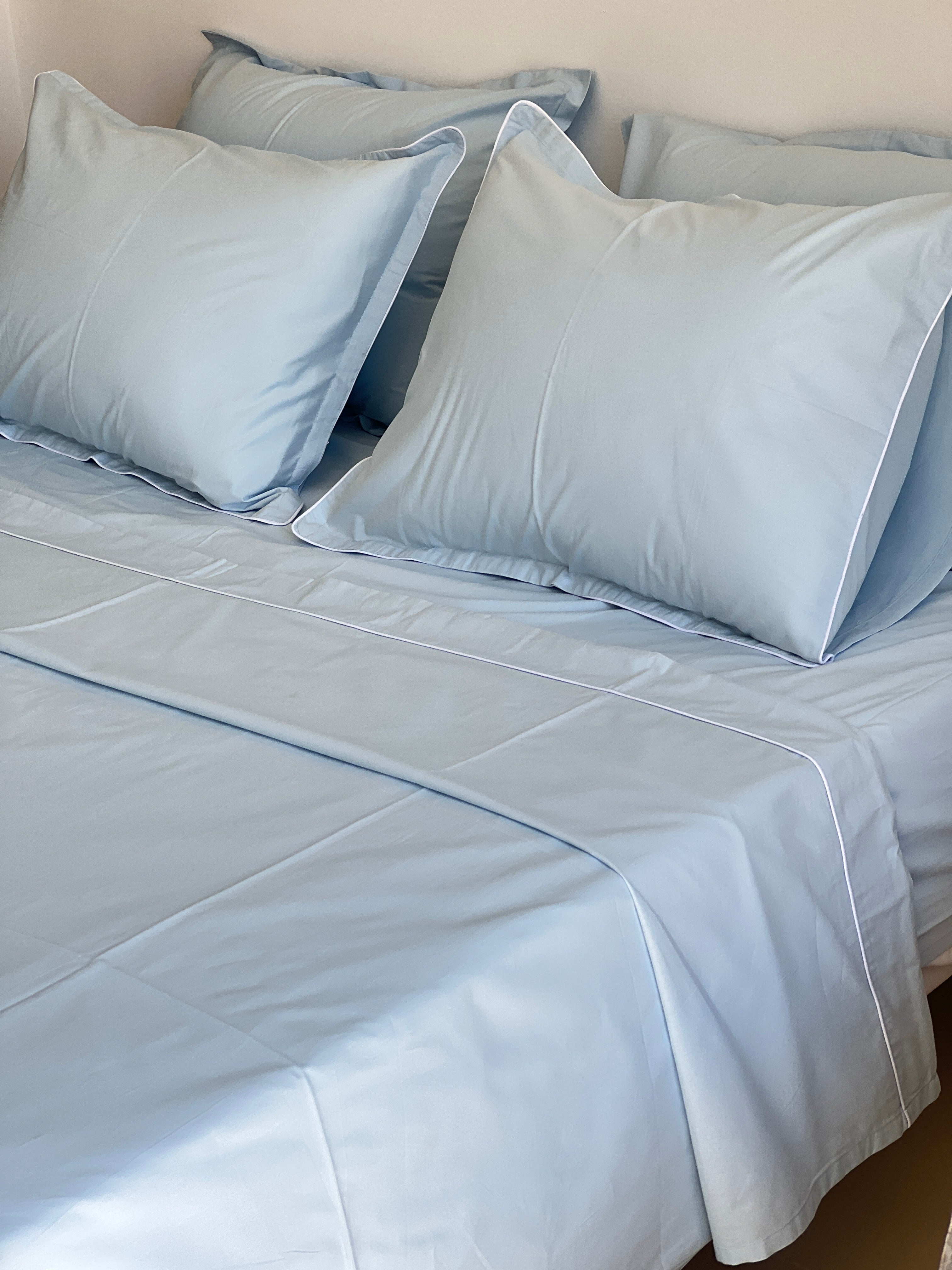 Parure Bleu Poudré- 100% coton