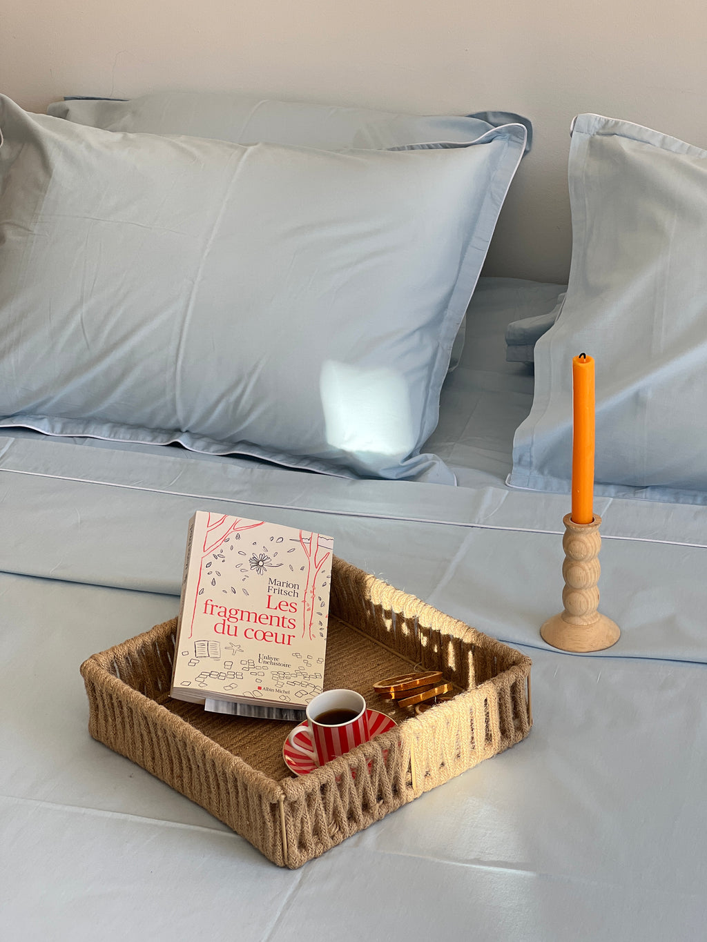 Parure Bleu Poudré- 100% coton
