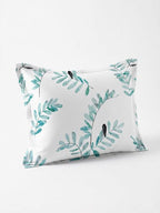 Taies d'oreiller - Bleu Floral - Satin de coton