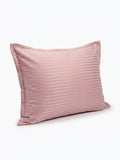 Taies d'oreiller - Rose rayé - Satin de coton