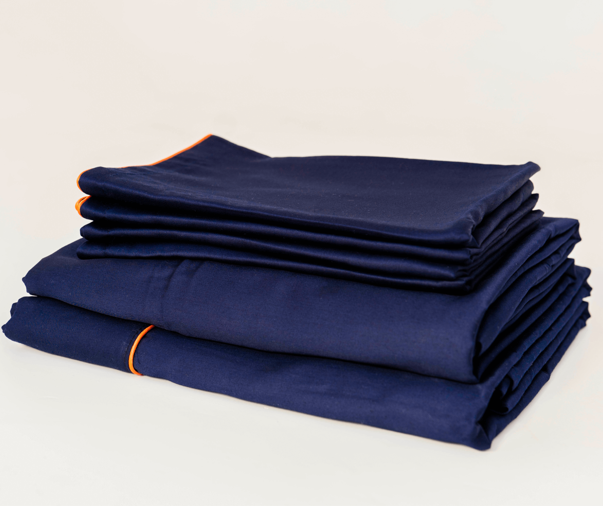 Parure de lit satin de coton Bleu - Avec fil – Image 3