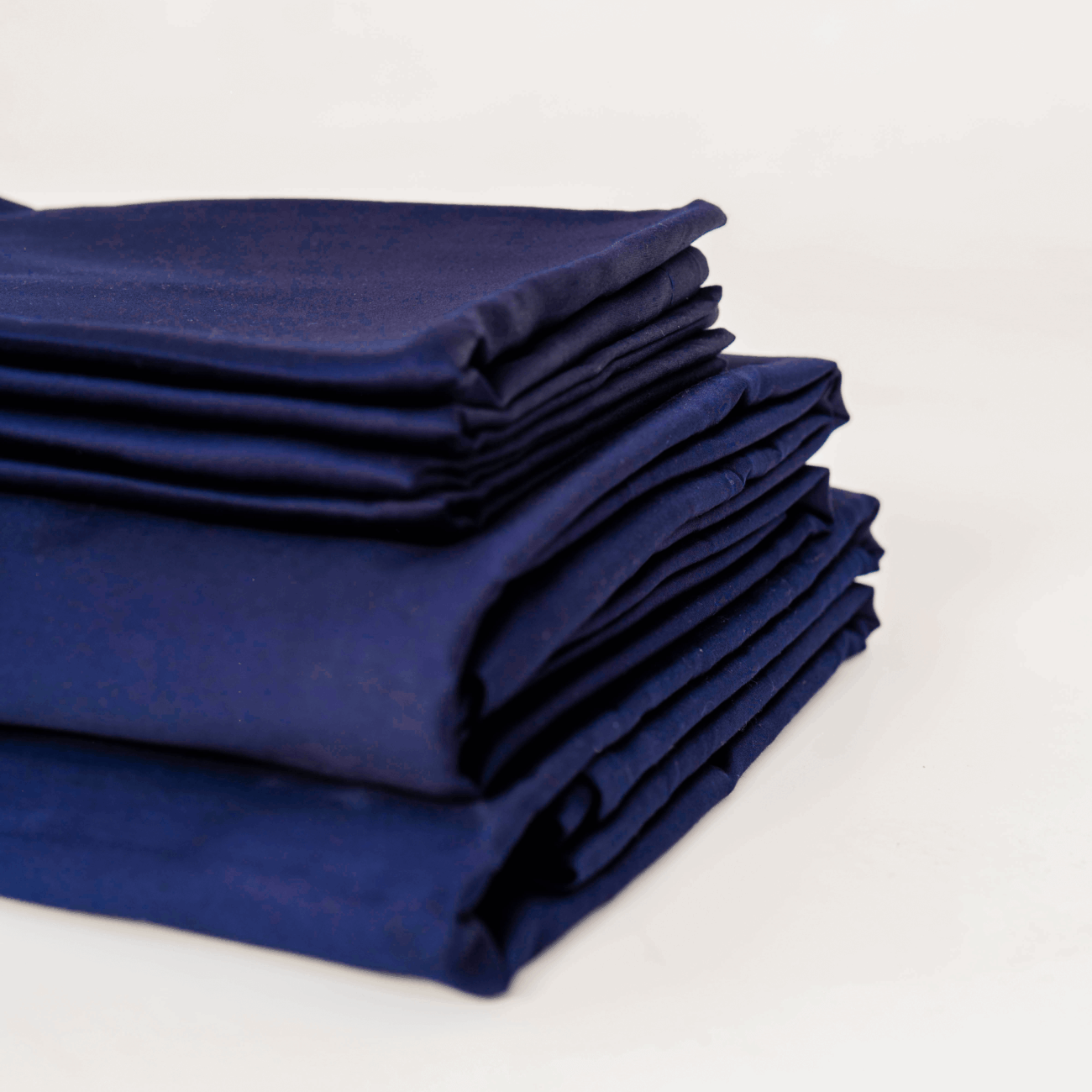 Parure de lit satin de coton Bleu - Avec fil – Image 4